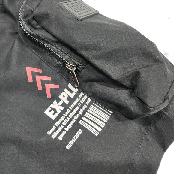 GTL4 MENS SIZE S Black Button Front Short Sleeve Mesh Zip Pocket Military - Picture 4 of 12